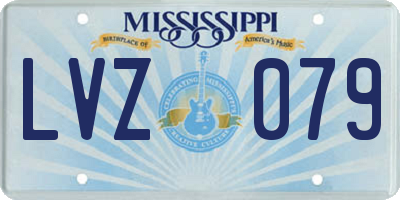 MS license plate LVZ079