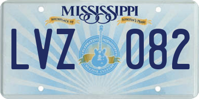 MS license plate LVZ082