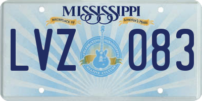 MS license plate LVZ083