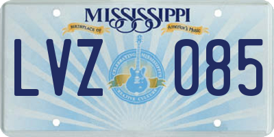 MS license plate LVZ085
