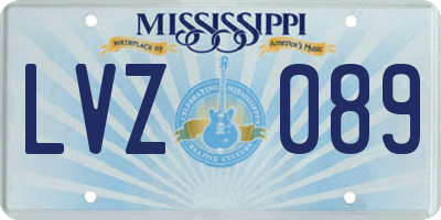 MS license plate LVZ089