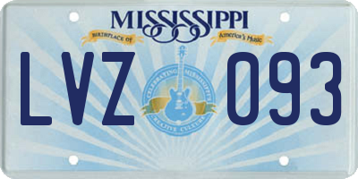 MS license plate LVZ093