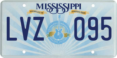 MS license plate LVZ095