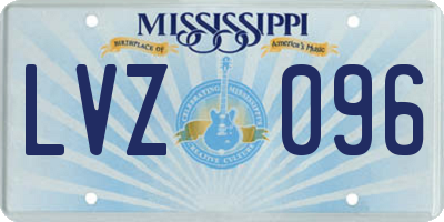 MS license plate LVZ096