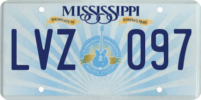 MS license plate LVZ097