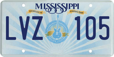 MS license plate LVZ105