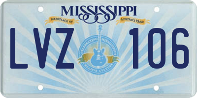 MS license plate LVZ106