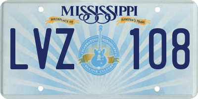 MS license plate LVZ108