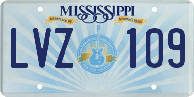 MS license plate LVZ109