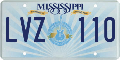 MS license plate LVZ110