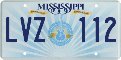 MS license plate LVZ112