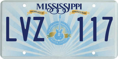 MS license plate LVZ117