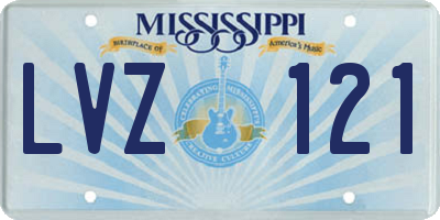 MS license plate LVZ121