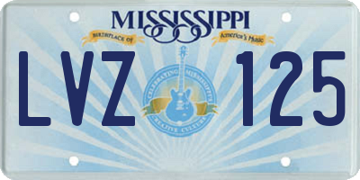 MS license plate LVZ125
