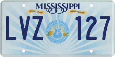 MS license plate LVZ127