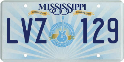 MS license plate LVZ129