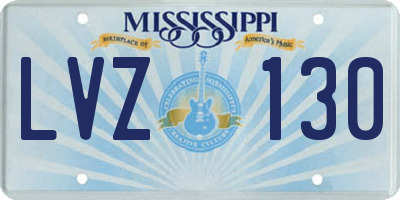 MS license plate LVZ130