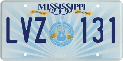 MS license plate LVZ131