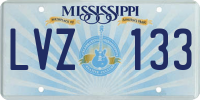 MS license plate LVZ133