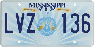 MS license plate LVZ136