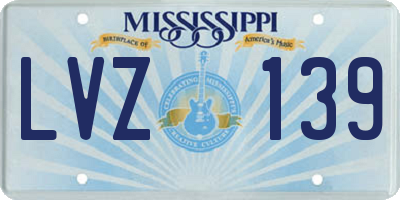 MS license plate LVZ139
