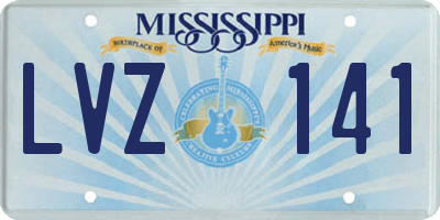 MS license plate LVZ141