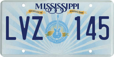 MS license plate LVZ145
