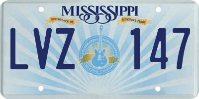 MS license plate LVZ147