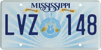 MS license plate LVZ148
