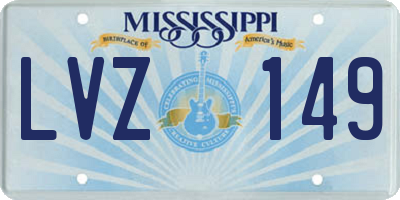 MS license plate LVZ149