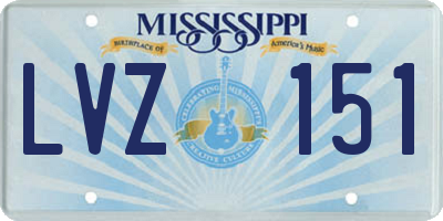 MS license plate LVZ151