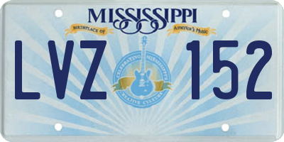 MS license plate LVZ152