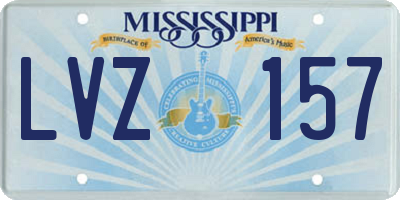 MS license plate LVZ157