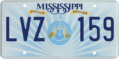 MS license plate LVZ159