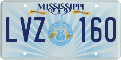 MS license plate LVZ160