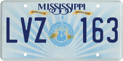 MS license plate LVZ163