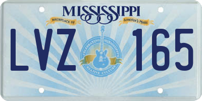 MS license plate LVZ165