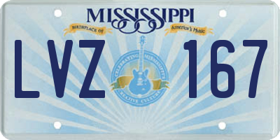 MS license plate LVZ167