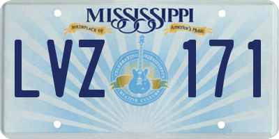 MS license plate LVZ171