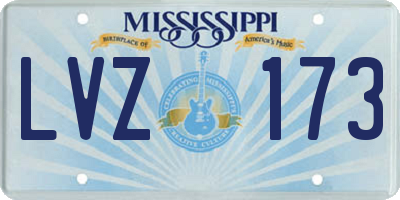 MS license plate LVZ173