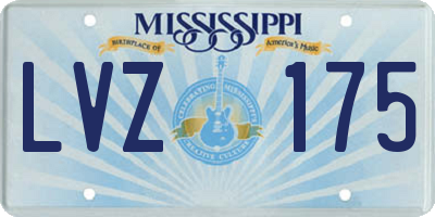 MS license plate LVZ175