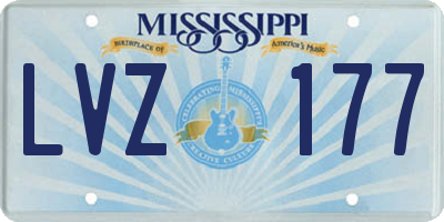 MS license plate LVZ177