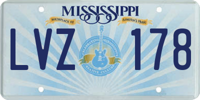 MS license plate LVZ178