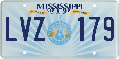 MS license plate LVZ179