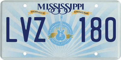 MS license plate LVZ180
