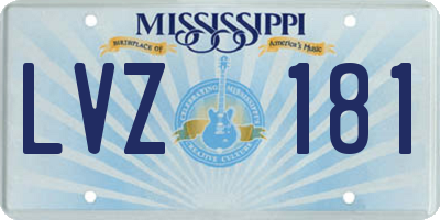 MS license plate LVZ181