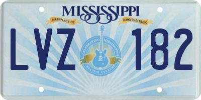 MS license plate LVZ182
