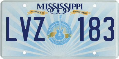 MS license plate LVZ183