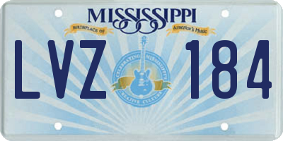 MS license plate LVZ184