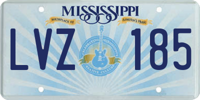 MS license plate LVZ185
